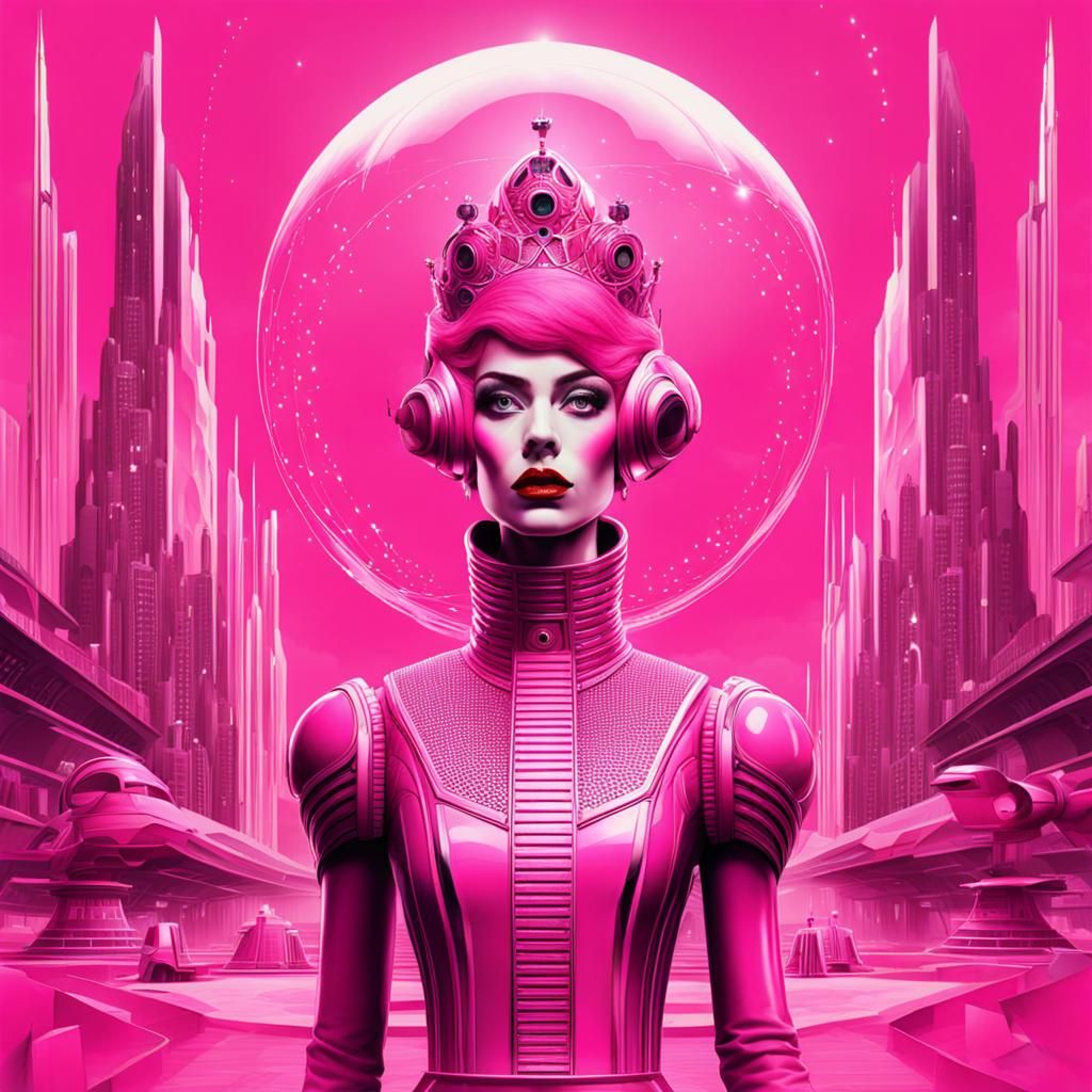 Pink queen, retrofuturism