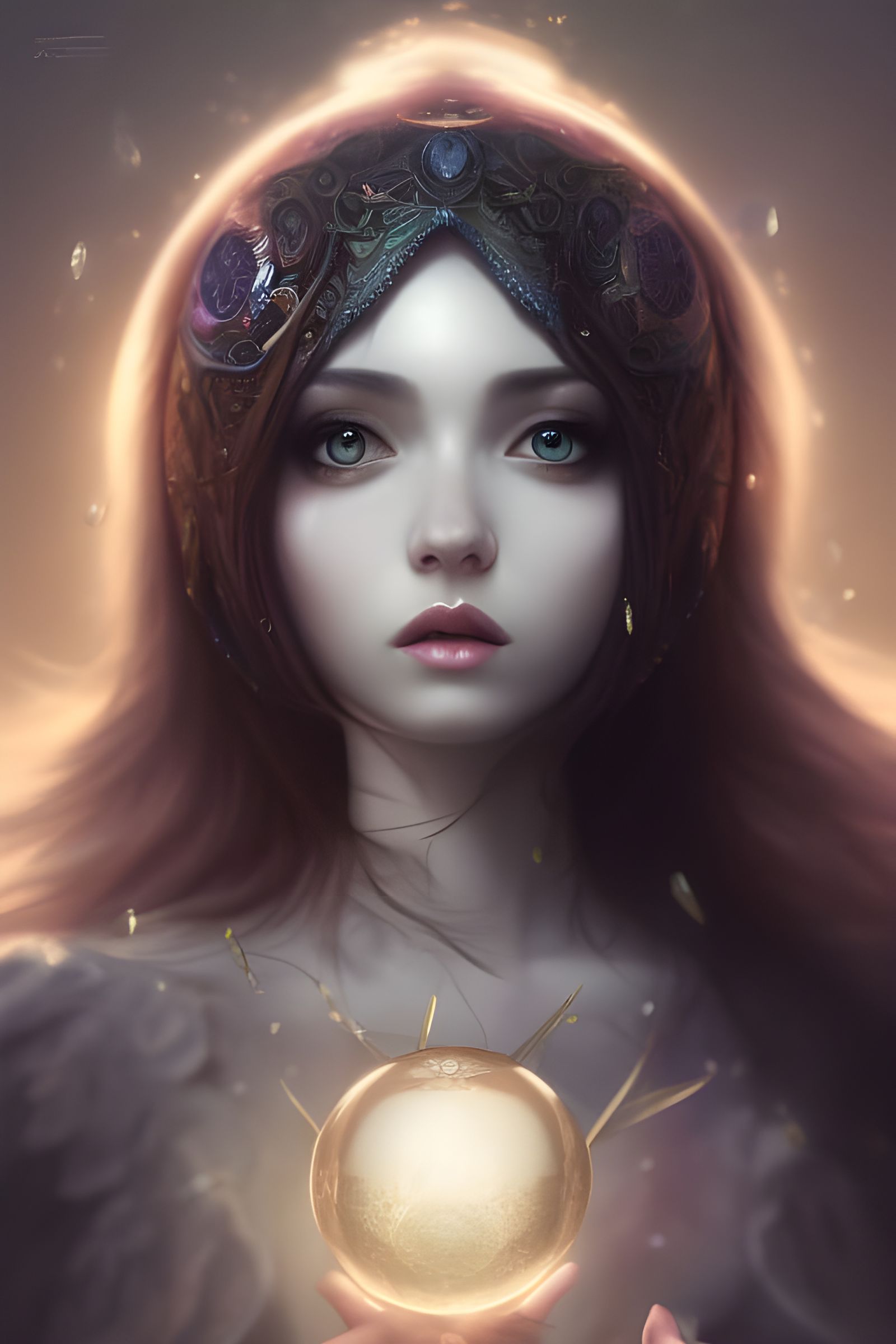 Beautiful Sorceress With Black Hair 1 - AI Generated Artwork ...