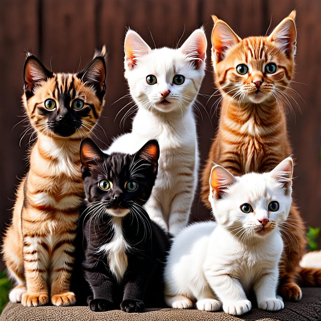 five small cats  by @Life