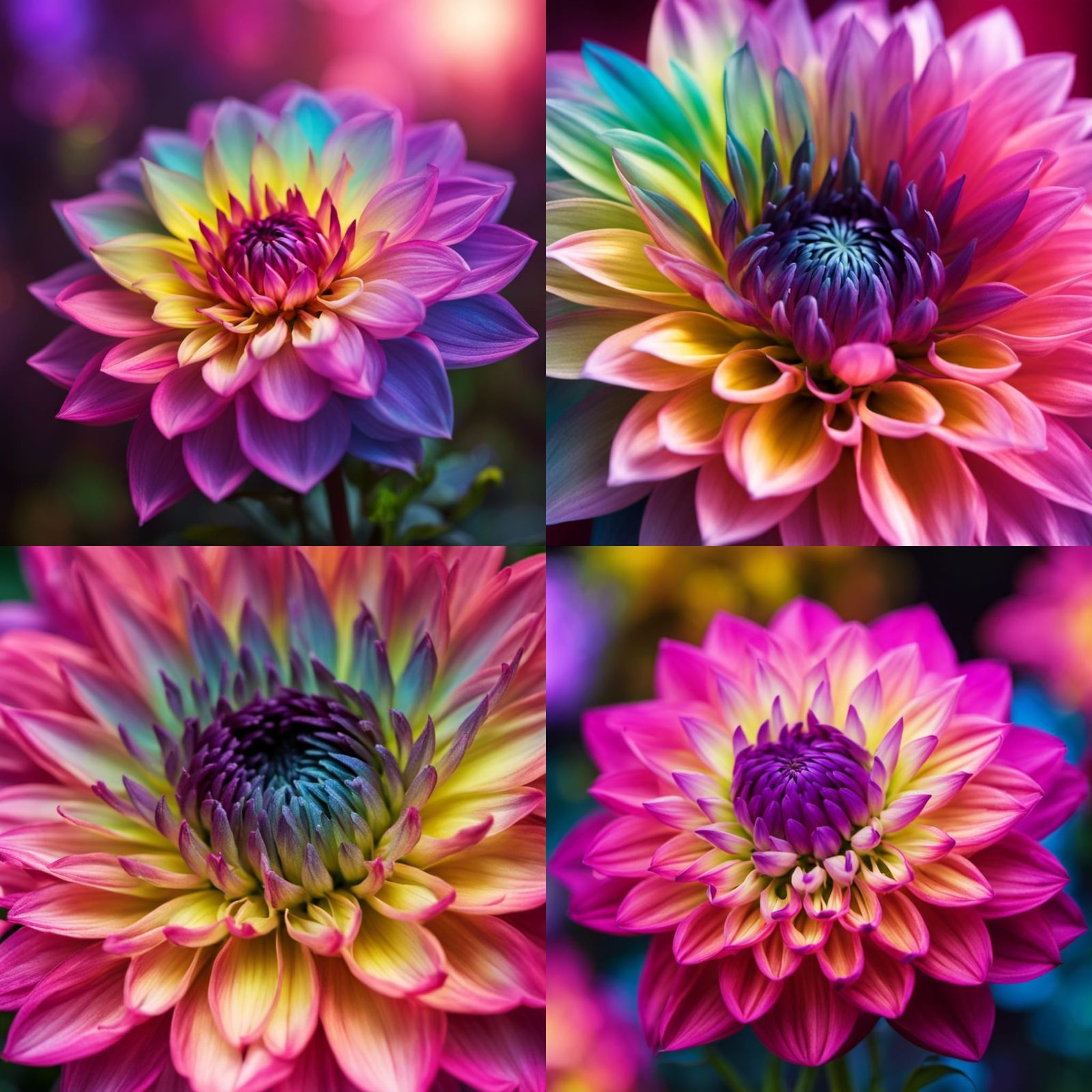 Rainbow dahlia