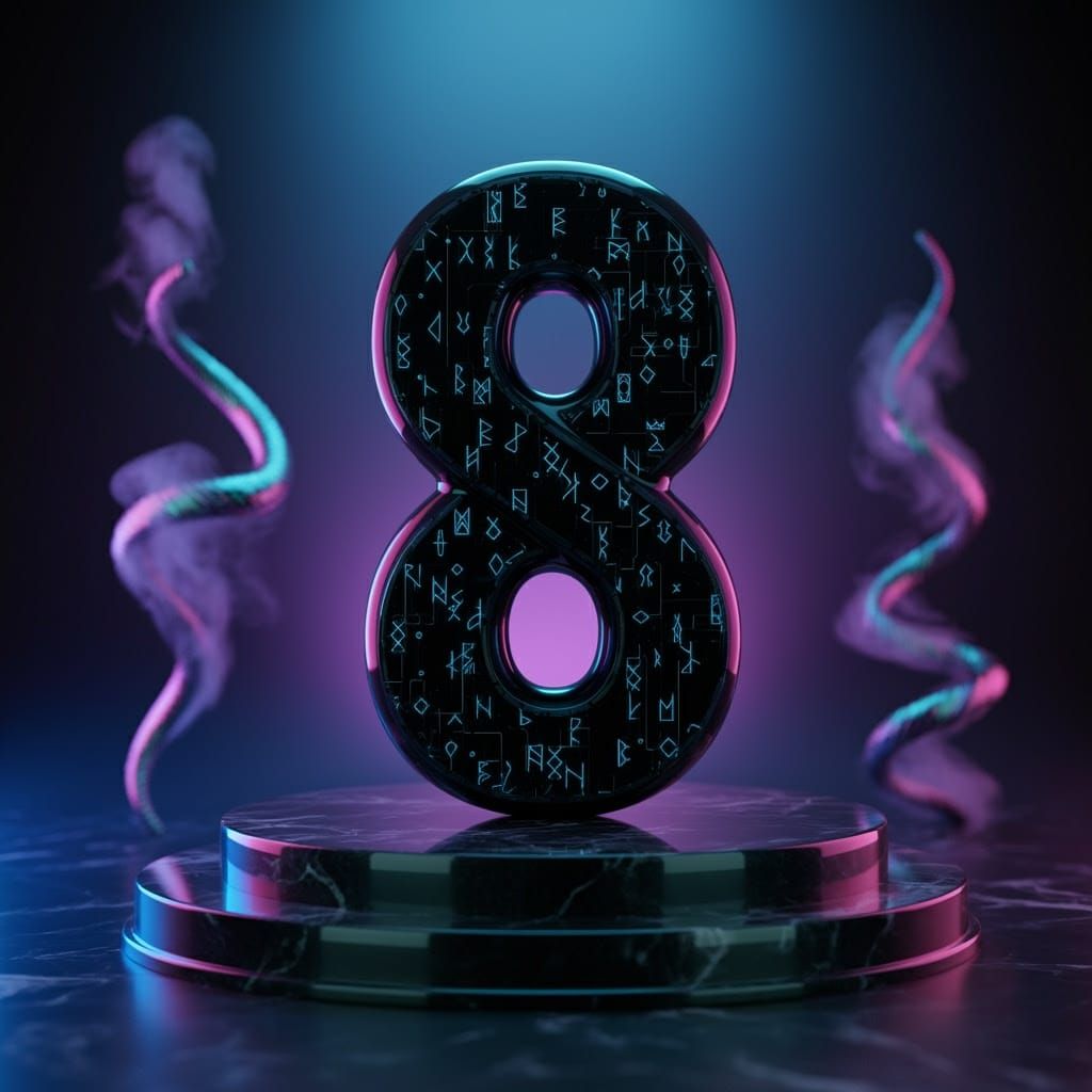 Futuristic Obsidian Sculpture in Neon Ambiance
