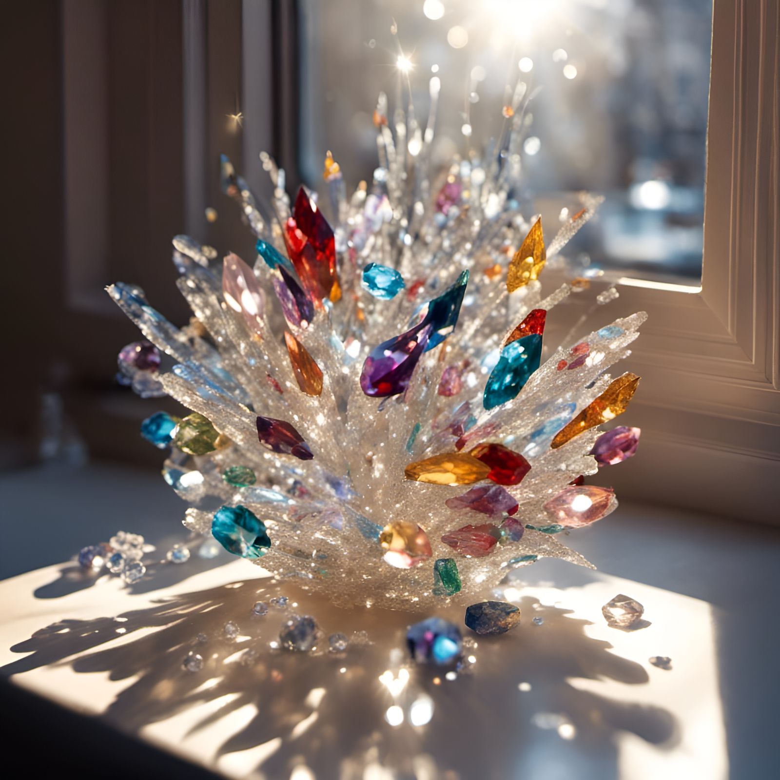 Crystal arrangement.