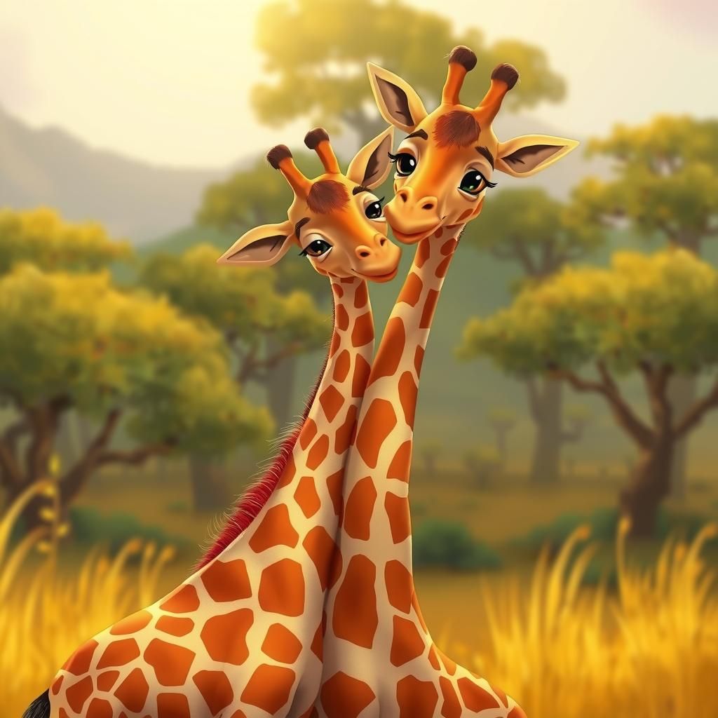 two giraffes