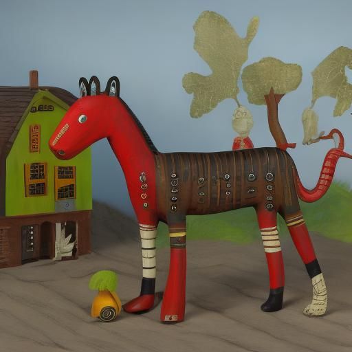 <lora:Whimsey-Wood-DSv8:1.0>Bicycle, colourful wooden toy