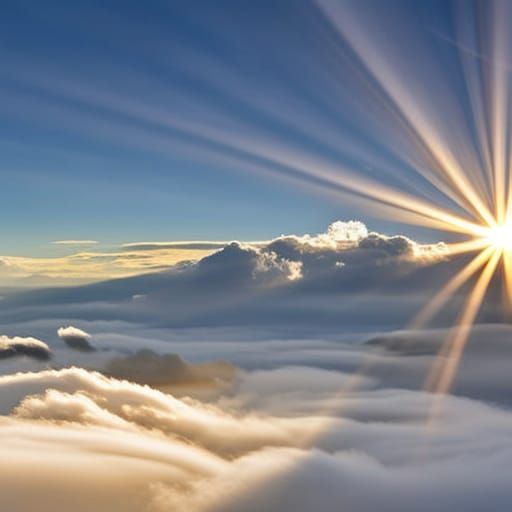 Wizard heavenly sunshine beams divine bright soft focus holy...