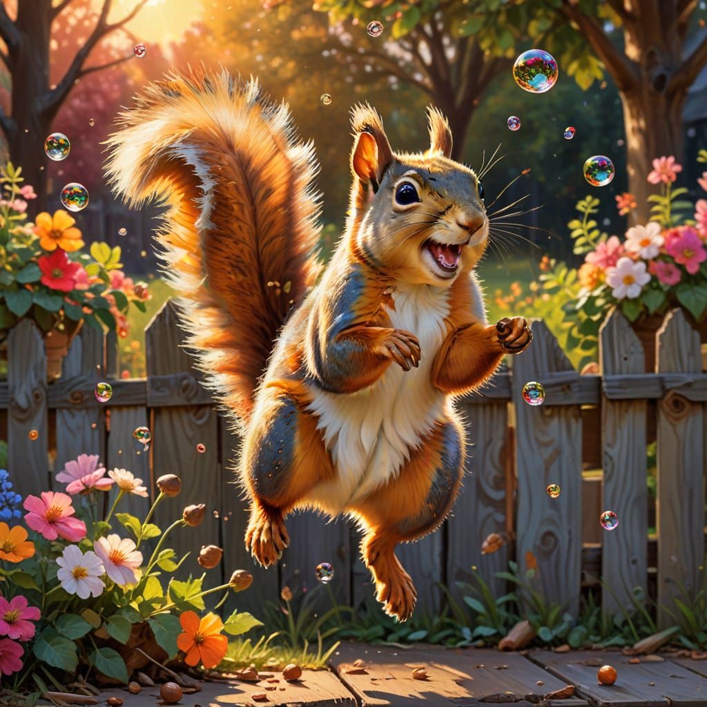 excited squirrel
