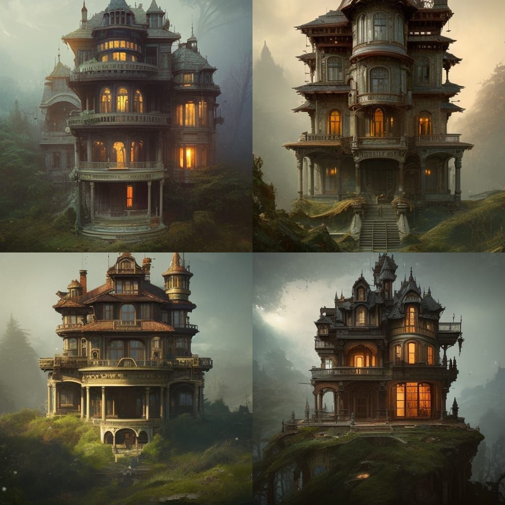 house on a hilltop