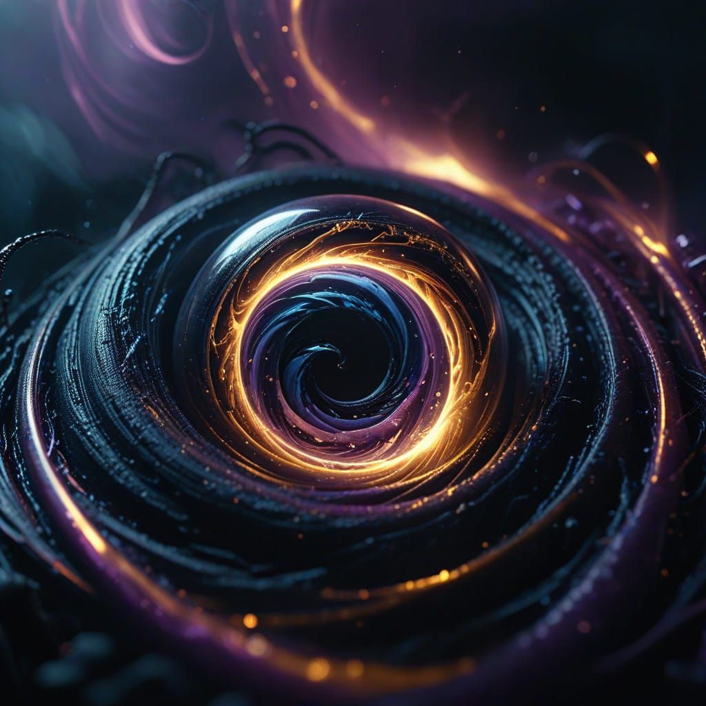 Dramatic Swirl of Light and Darkness