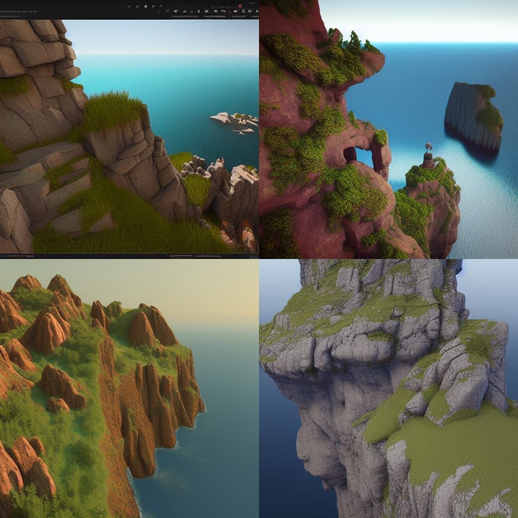Overlooking a cliff