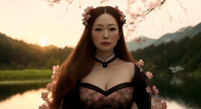 a HDRI photograph, 


🌸 Japanese Cherry Trees in full bloom...