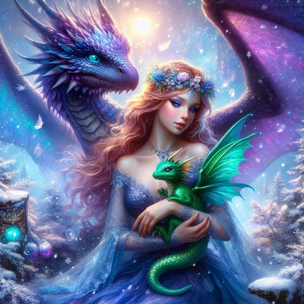 fairy and baby dragon