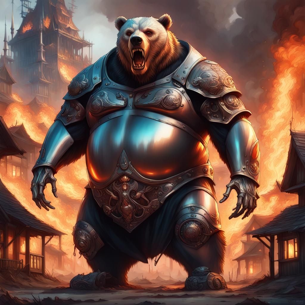 Big Bear Soldier - AI Generated Artwork - NightCafe Creator