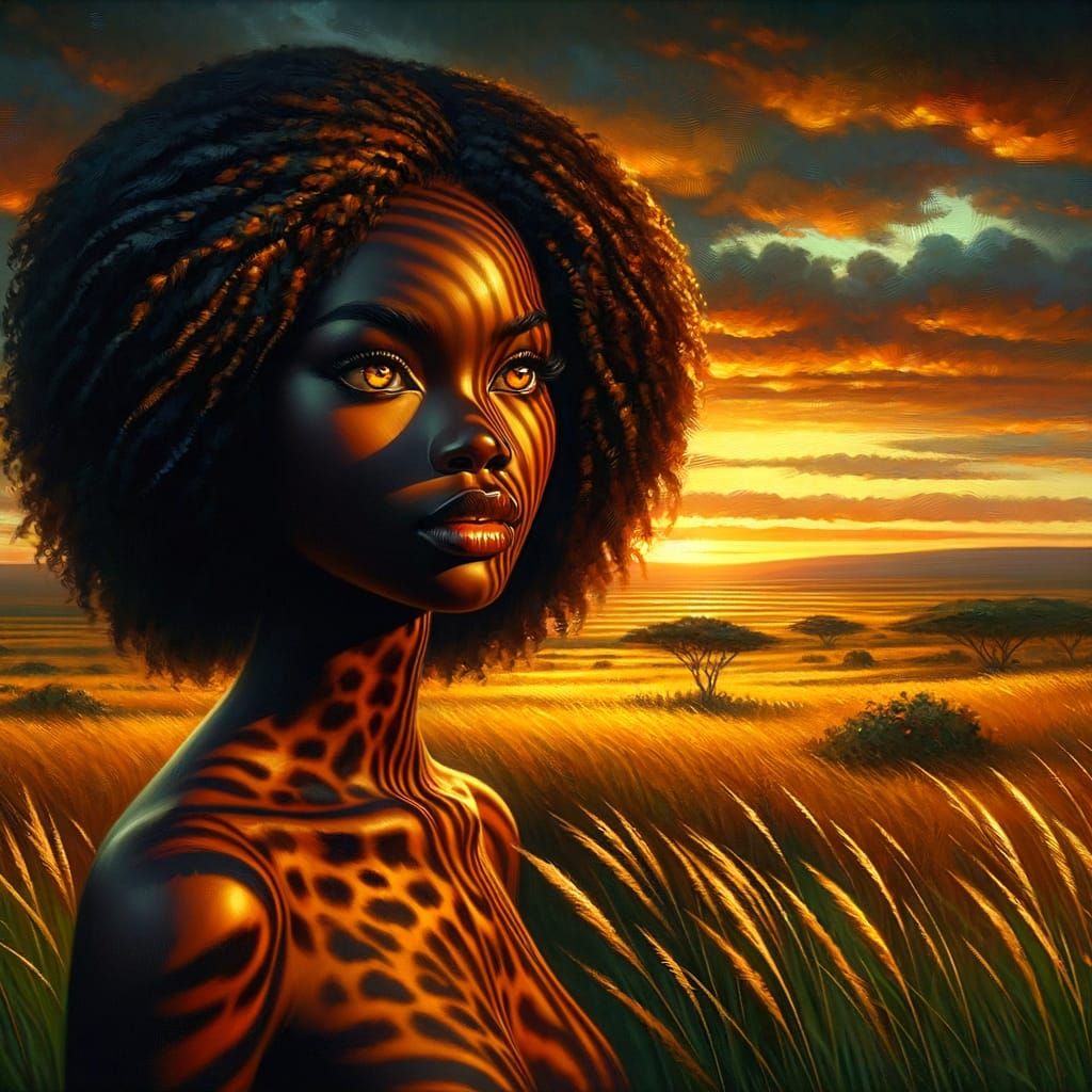 The woman on the Savannah