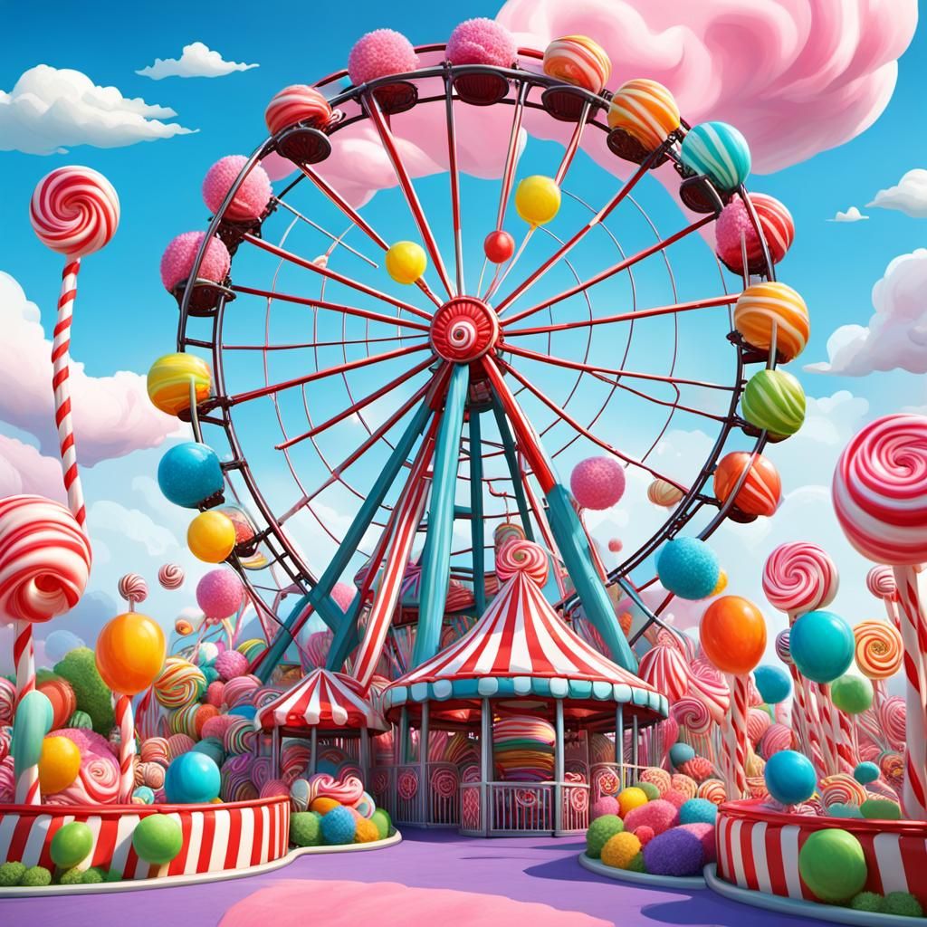 Candy Utopia: A Hyper-Detailed Confectioner's Dream
