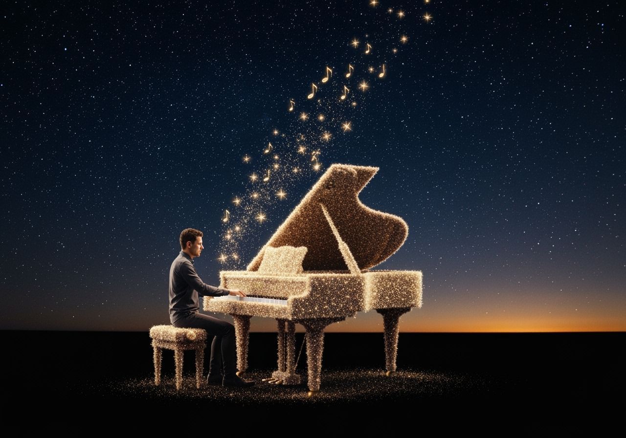 The piano is magic.  by @Fisher