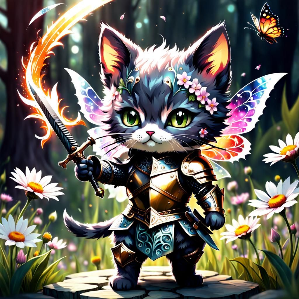 fairy cat knight
