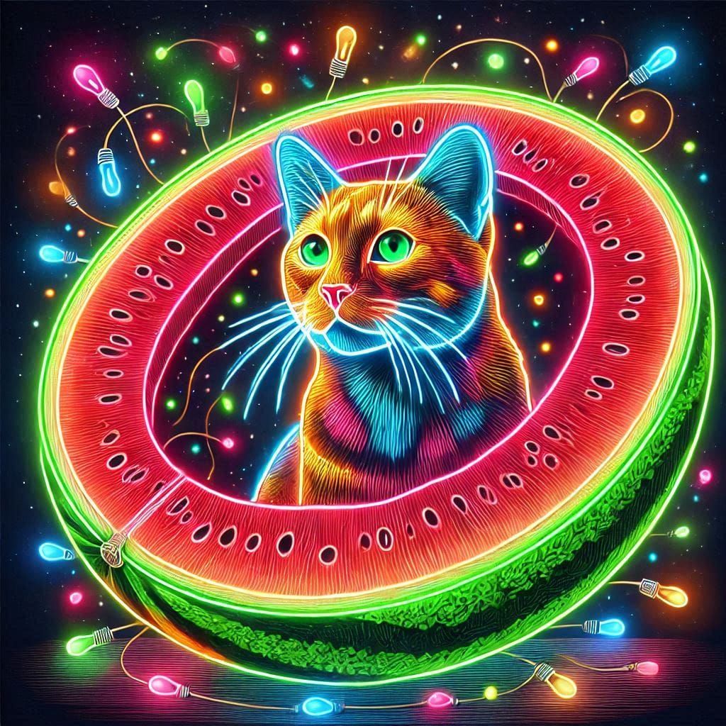 Watermelon cat