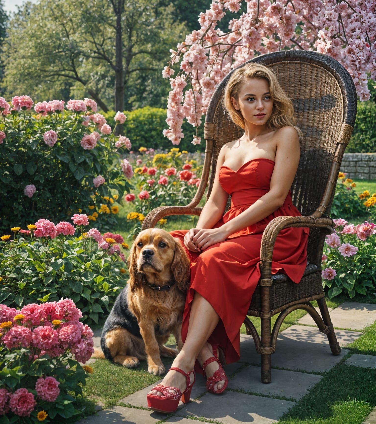Britt Eklind And Her Cavalier King Charles Spaniel Bailey