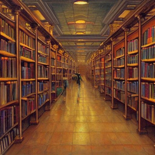 a magical never-ending library