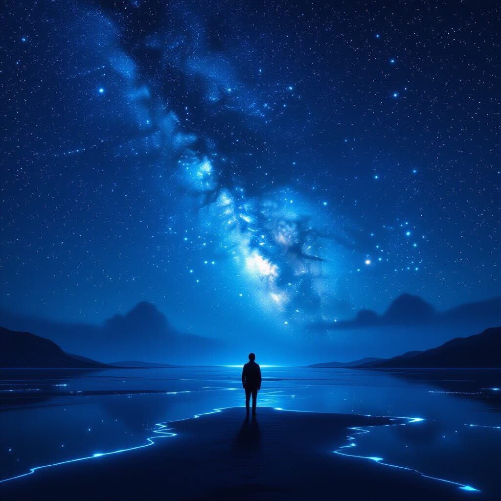 An ethereal, subtle glow evokes a sense of resilience of a night sky illuminated by thousands of distant ...  by @Chippy