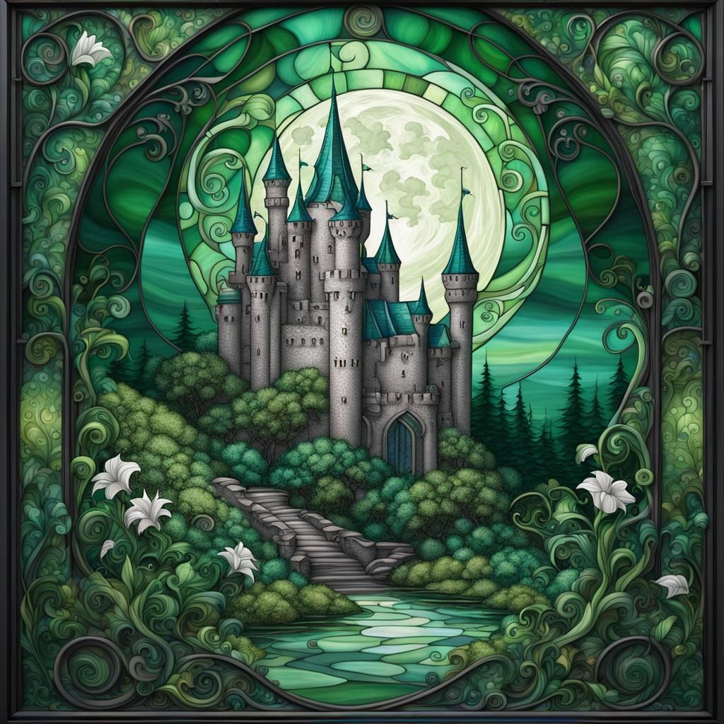 Castle - Green  by @Friya