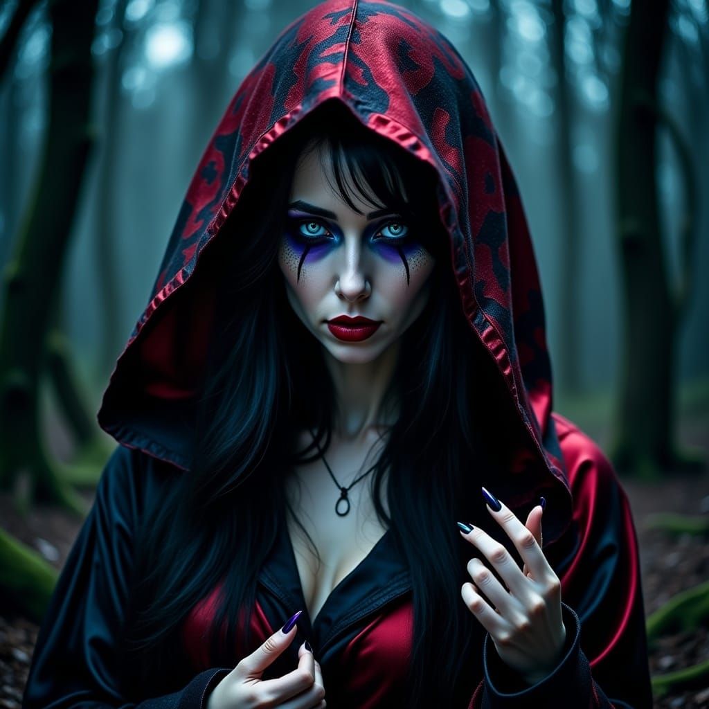 mystical, otherworldly, dreamlike wonder, photorealistic, touch of fantasy, digital image 
<lora:Guardians:0.66>
of a beautiful witch with c...