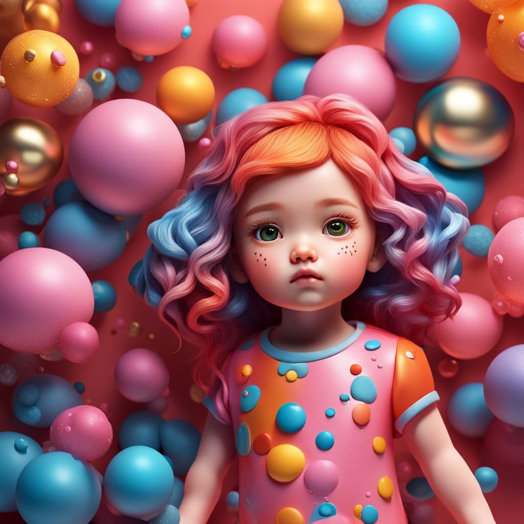 Hyperrealistic 3D Doll: Detailed Concept Art