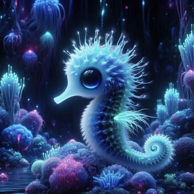 Teeny Tiny Blue Fluffy Critter