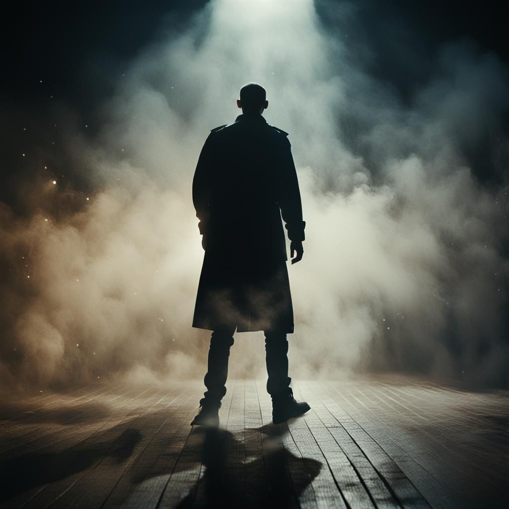 Singer on Stage in Cinematic Digital Art Style