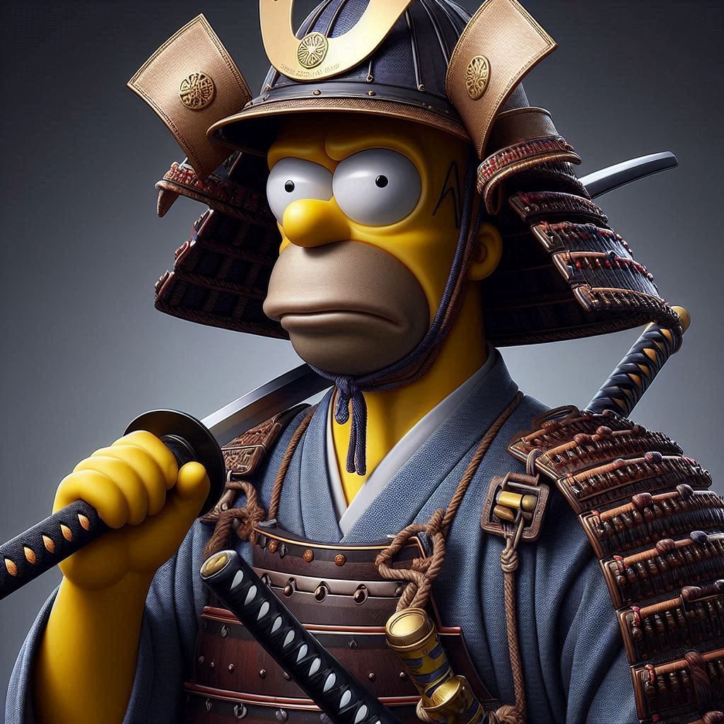 Homer Simpson the Samurai Warrior (MS Designer)