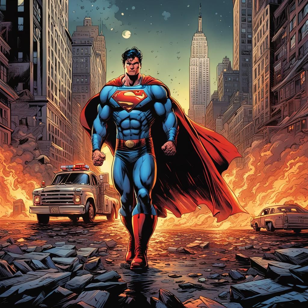 New York City Firefighter as Superman Mark Brooks and Dan Mu...