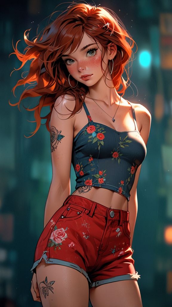 Girl model manga style