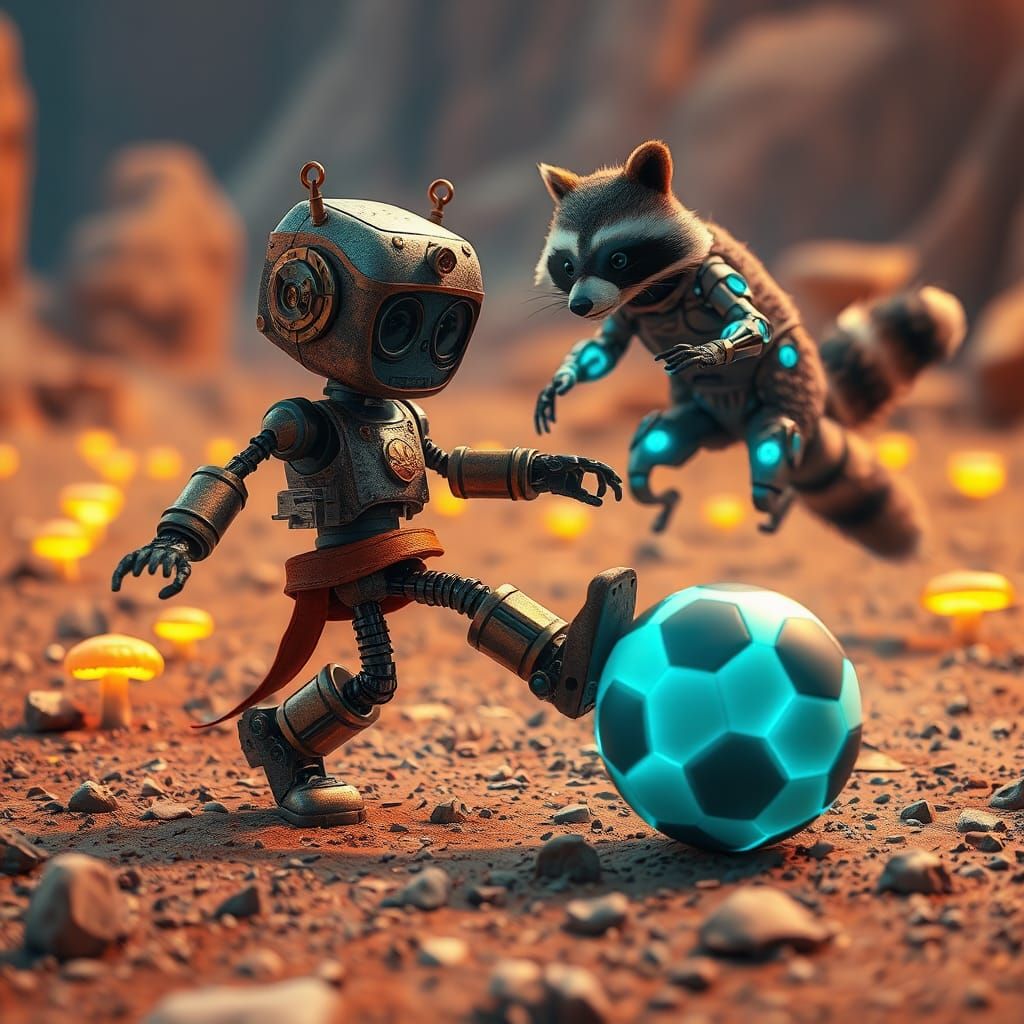 Unusual soccer friends