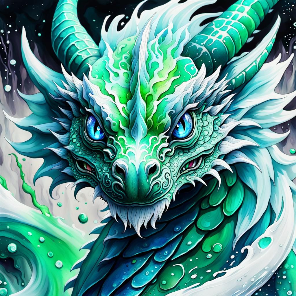 Emerald Dragon  by @Stormflight