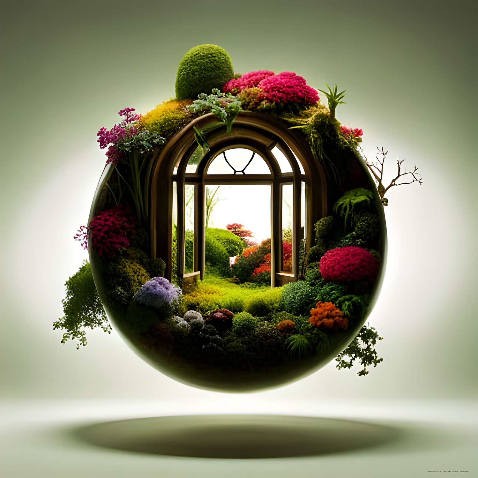 Miniature Magical Garden in Glass Vivarium