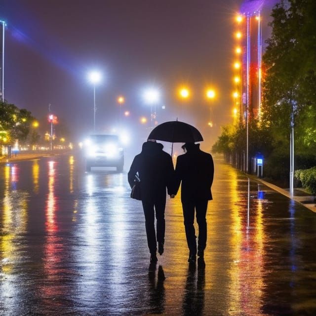 I love a Rainy Night AI Generated Artwork NightCafe Creator