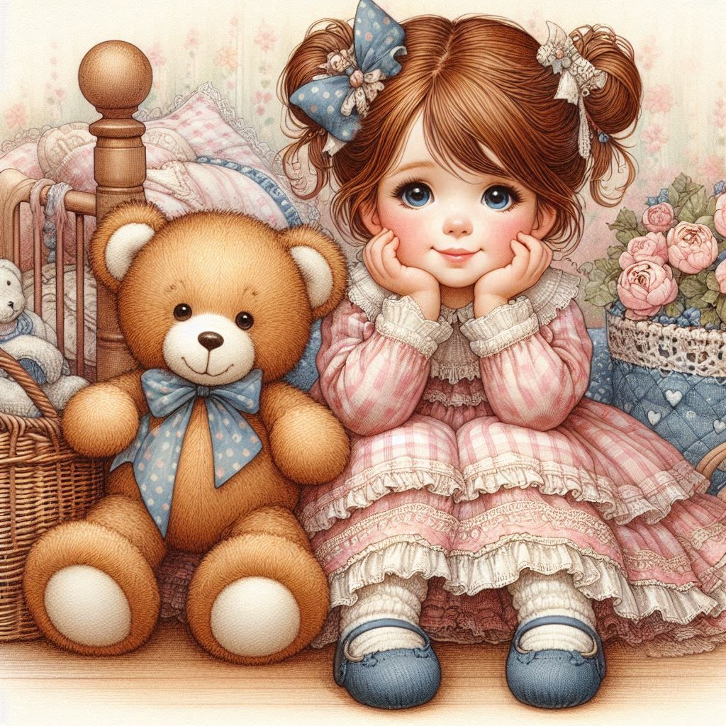 girl with teddy