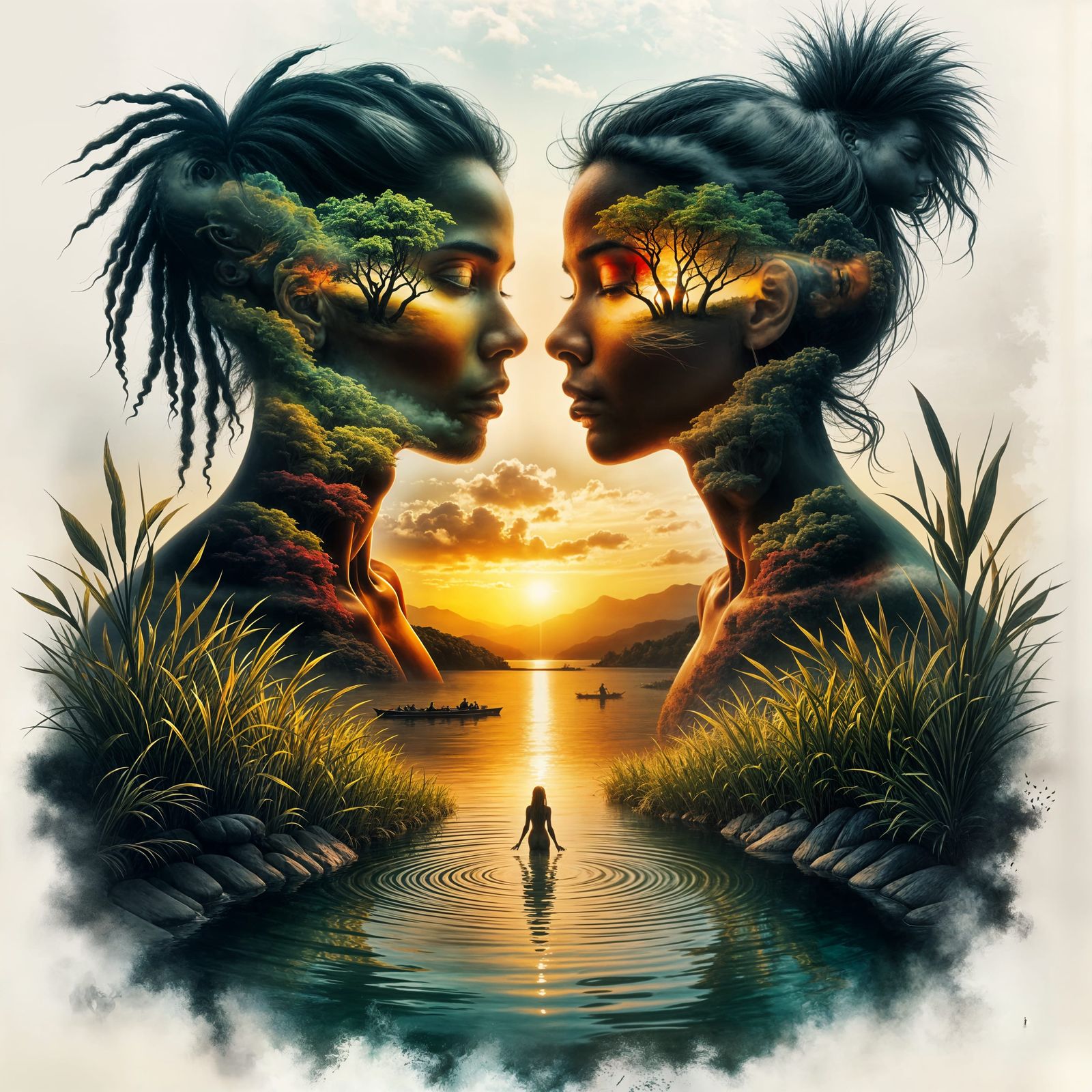 Meditating - Surreal Nature Portraits of Rasta Meditators i...