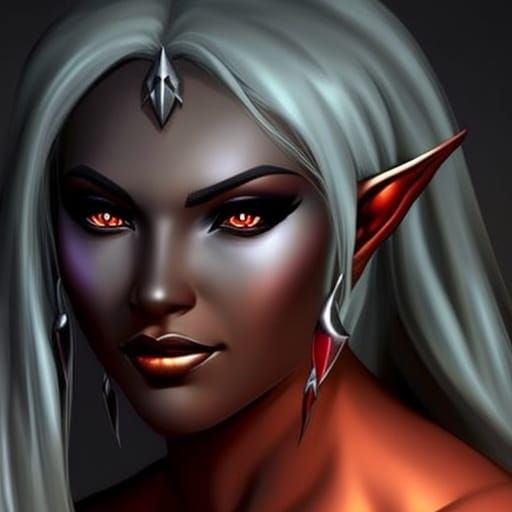 Drow Woman - AI Generated Artwork - NightCafe Creator