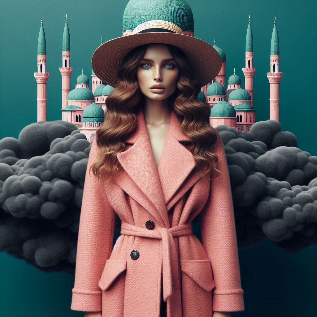 Mosque on black cloud