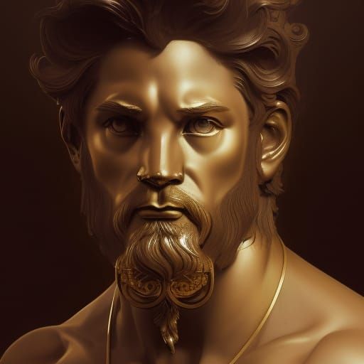 goldnecklace michelangelo Lion Hercules head and shoulders p...