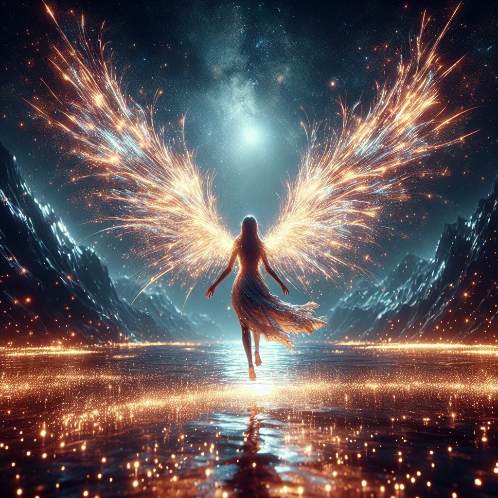 the flying angel of the lake   by @Kotori
