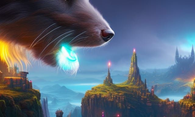 cute dog, detailed matte painting, deep color, fantastical, ...