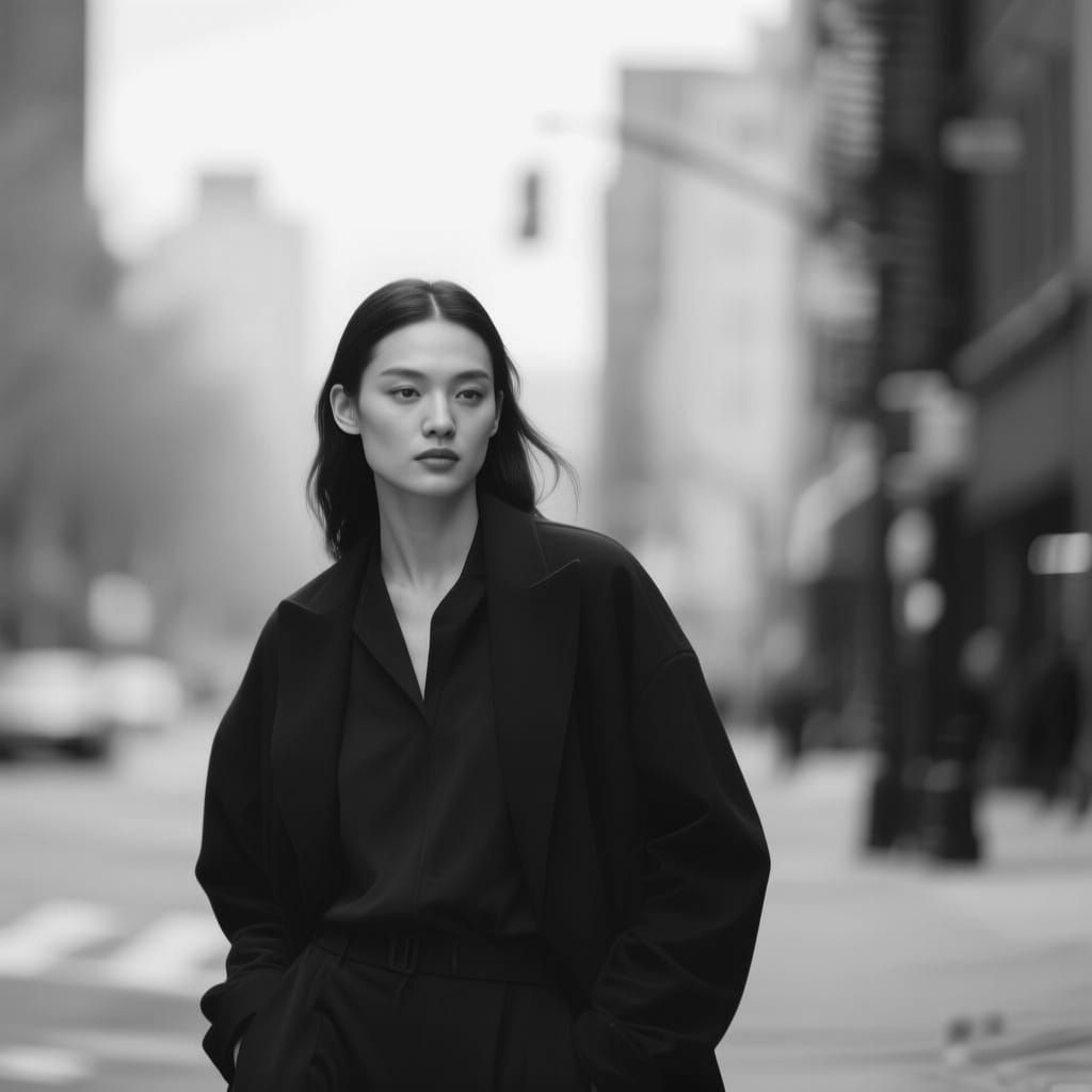 Urban Fashion Portrait with Sharp Focus