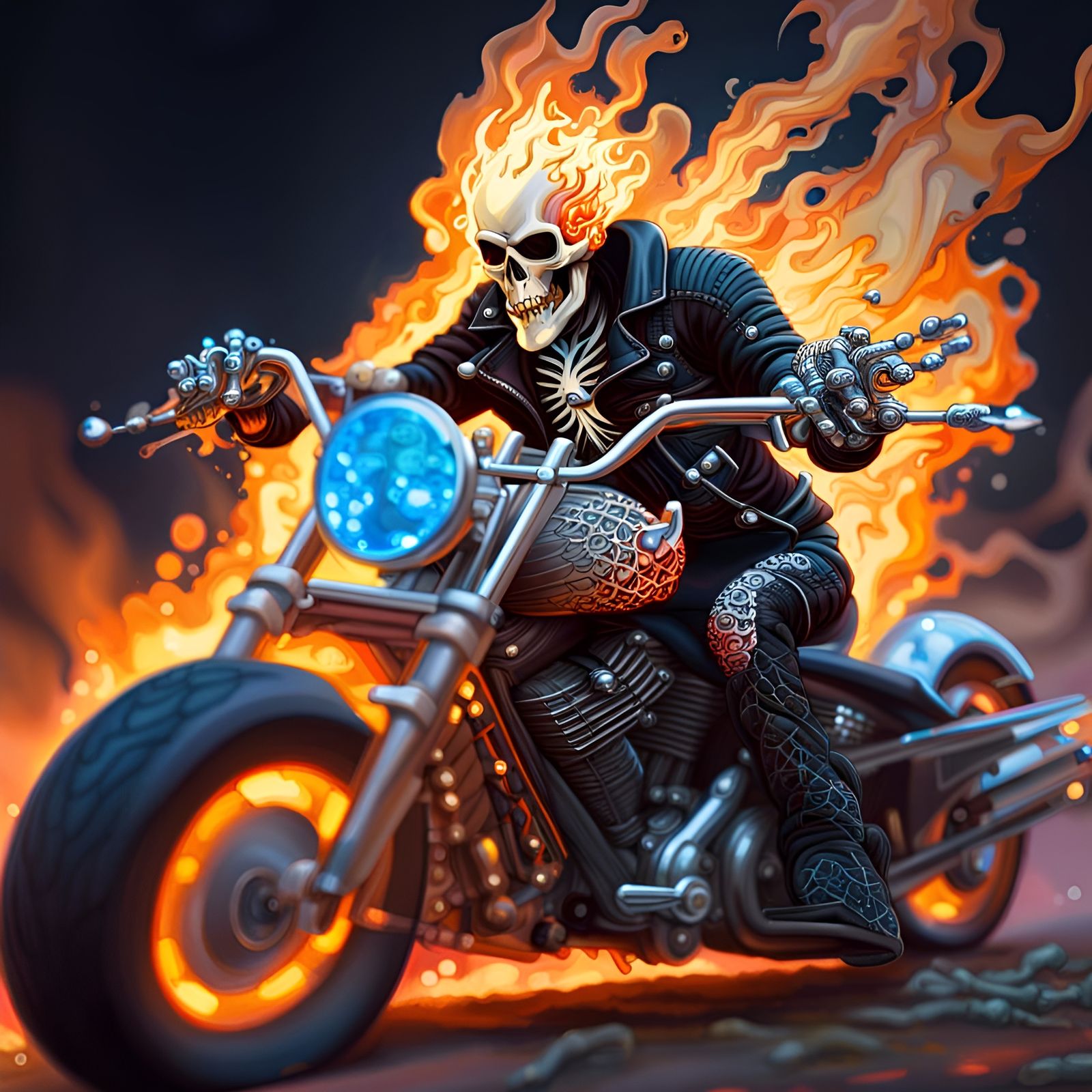 Ghost Rider 2 - AI Generated Artwork - NightCafe Creator