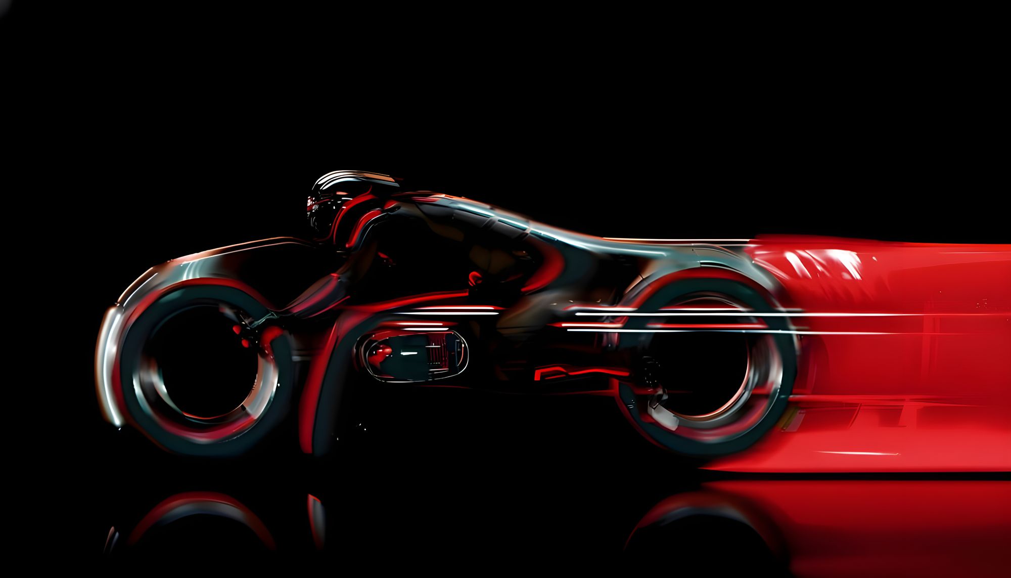 8K TRON RED LIGHTCYCLE