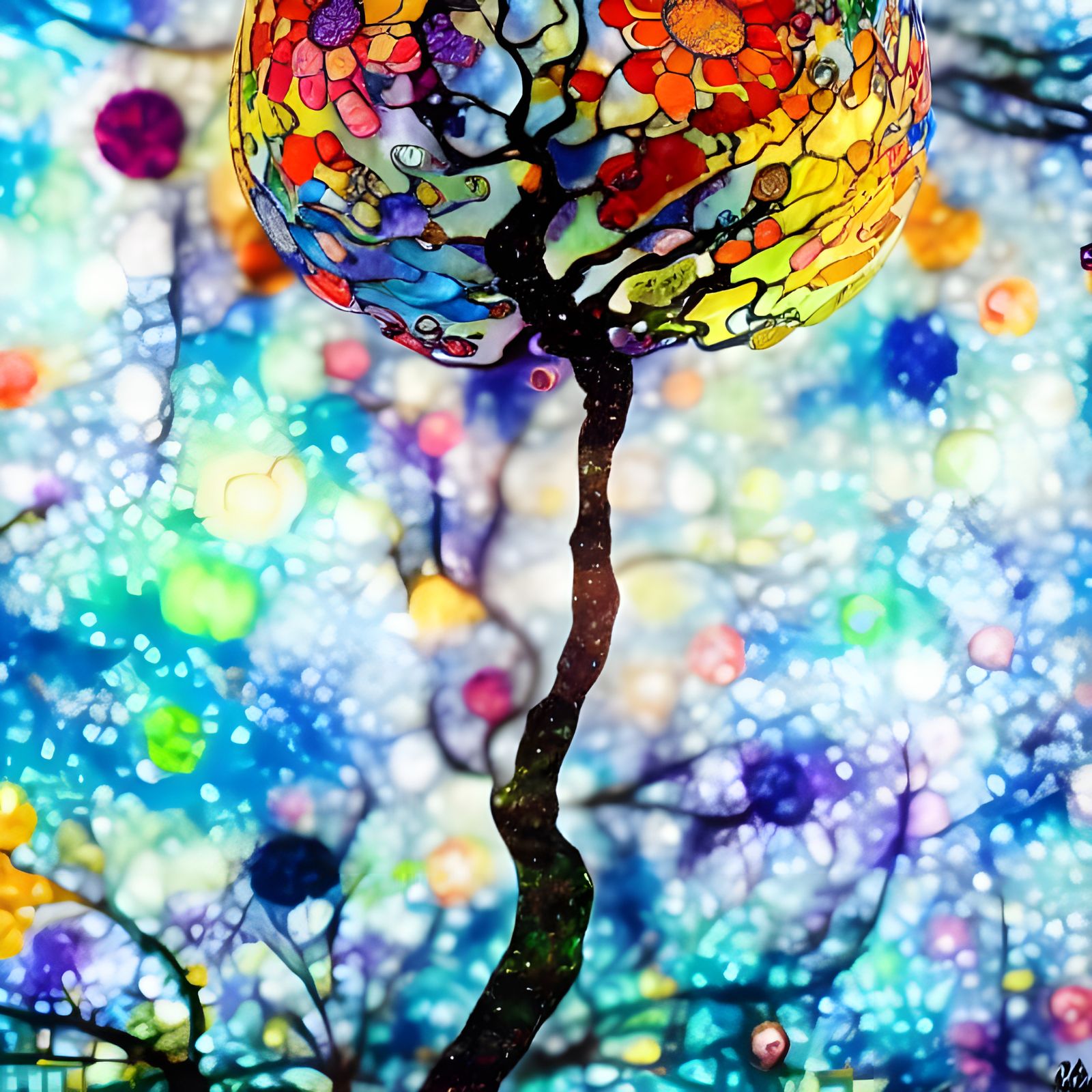 dream tree; snow- Daily challenge #31 - NightCafe Creator