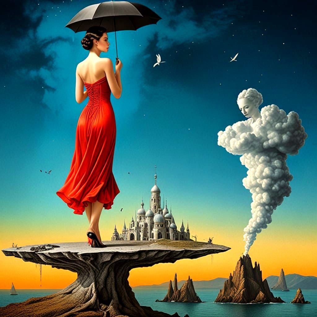 Surrealist Beauty in Vibrant Colors