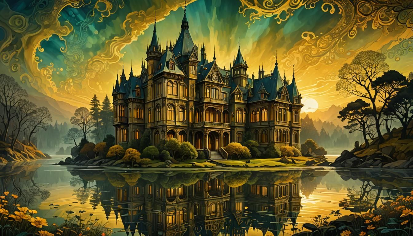 Green Mansions 2 - AI Generated Artwork - NightCafe Creator