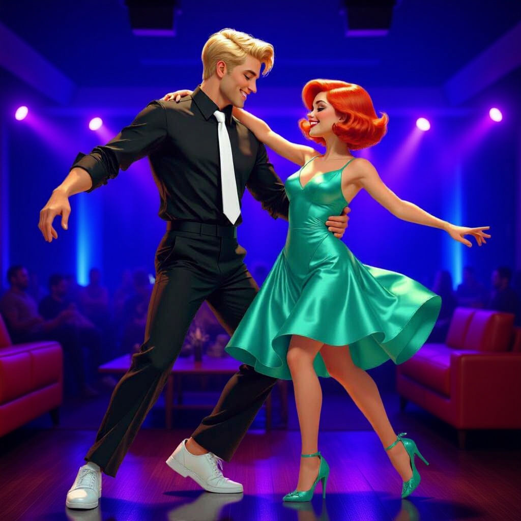 Amy and Alex at the club